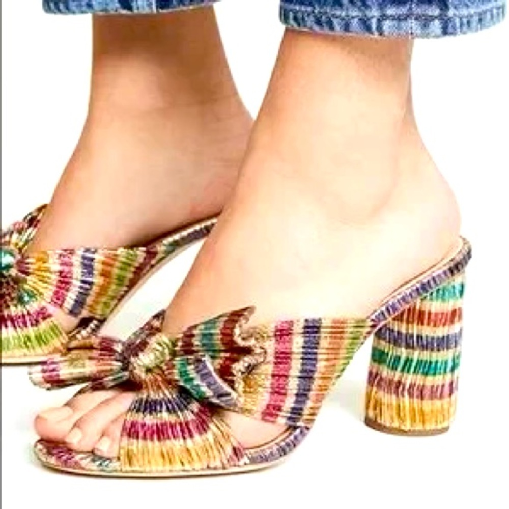 $395 Loeffler Randall Penny Knot Mule Candy 9.5